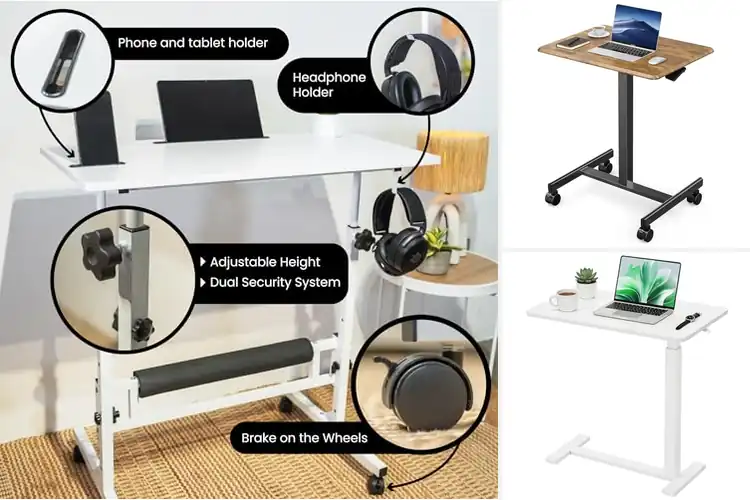 Detailed view of Best Compact Mobile Desks With Wheels