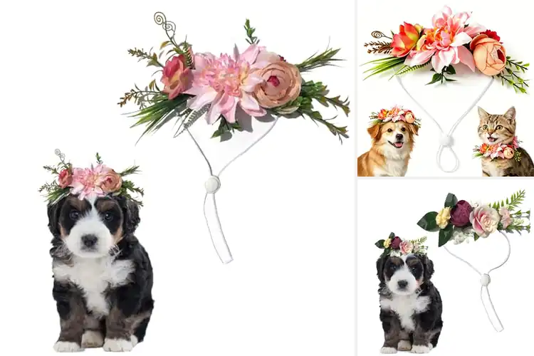 Detailed view of Best Dog Flower Headbands: Cute Styles Pets Love