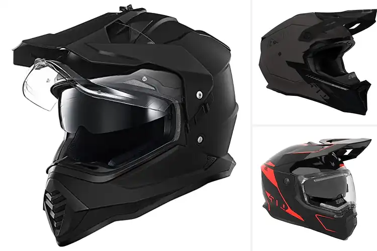 Detailed view of Best Matte Black Snowmobile Helmets