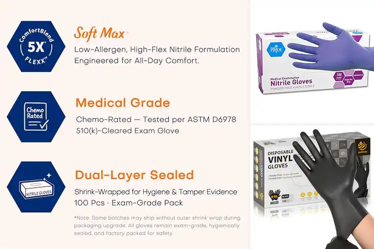 Detailed view of Best Powder Free Gloves